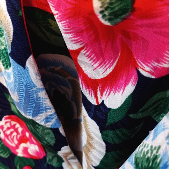 Talbots 1980s Theme Pleated Dress Midi EUC Size 12 💯 Polyester Dry Cleaned - Picture 8 of 13